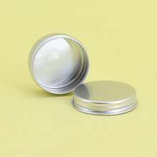6pcs 20g Threaded Round Silver Aluminum Box Cosmetic Ointment Packaging Box Pet Jewelry Storage Jar Cosmetic Packaging Box - Silver - View 2