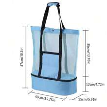 Nova Bolsa de Praia, Bolsa de Viagem e Piquenique ao Ar Livre, Bolsa de Praia Térmica e Preservante de Gelo, Bolsa de Praia de Tela Criativa Multifuncional com Bolsa de Gelo, Essencial para Viagens de Verão