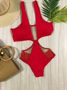 Women One-Pieces - 紅色 - 查看 2
