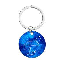 不锈钢 12 星座钥匙扣 - 带环钥匙扣，十二生肖设计，适合背包和钱包装饰，单个，情人节的理想礼物 - 女士钥匙扣（白羊座/金牛座/双子座/天秤座/摩羯座）汽车配件可爱哥特 Y2k 包配件挂绳带身份证夹汽车配件包饰