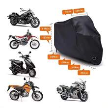 Motorcycle Cover, Waterproof, All-Weather Dust-Proof, UV-Resistant, Suitable For Indoor And Outdoor Use, 190T Abrasion-Resistant Fabric, Applicable To Motorcycles, Scooters, Off-Road Vehicles, All Seasons - Black - View 2