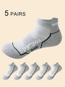 5 Pasang Kaos Kaki Pendek Olahraga Pria Berkualitas Tinggi, Bahan Jala Bernapas, Ukuran 39-44 - MultiWarna - View 15