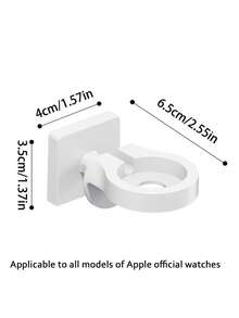 1pc Non-Drill Wall-Mounted Apple Device Holder - Earphones, Smartwatch, Charging Stand, Suction Cup Based Storage Rack - Multicolor - View 12