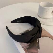 素色面料宽扭纹发带，百搭简约发饰，秋季发饰 - 彩色 - 查看 5