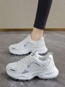 Women's Chunky Sneakers, 2025 New Arrival, Autumn Thick Sole Casual Comfortable Breathable Sports Shoes