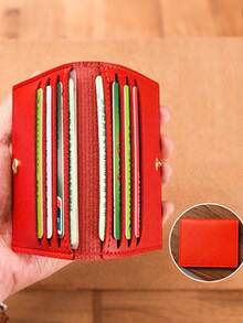 Porta Tarjetas Multicolor con Botón de Presión, Múltiples Ranuras para Tarjetas Bancarias, Identificación, Licencia & Tarjetas de Visita, Ultra Delgado & Resistente a Arañazos, Ideal para el Transporte. - Multicolor - Ver 14