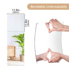 1 pieza/3 piezas Espejo autoadhesivo y extraíble de acrílico para decoración del hogar, pegatinas de espejo decorativas, pegatinas de panel de espejo flexible para decoración de habitaciones, sin necesidad de fuente de alimentación, para decoración del hogar, gimnasio, baño, sala de estar, dormitorio, tocador y regalos decorativos, cumpleaños, graduación, pegatinas personalizadas, decoración de oficina, decoración estética de habitaciones, espejo de Body entero