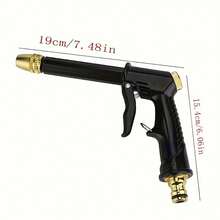 高压水枪洗车地板清洁草坪庭院花园浇水喷嘴洒水器 - 黑色 - 查看 3