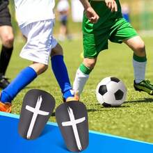 [专业护腿板] 轻量专业足球训练护腿板，1 对 | 减震缓冲防护装备 - 蓝色 PET 材质，手洗/干洗