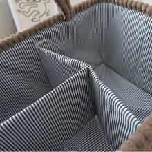 1pc Fabric Storage Basket, Handmade Woven Desktop Organizer Basket, Snack & Fruit Storage Box, Woven Storage Basket, Handled Storage Bin, Decorative Storage Box, Laundry Hamper With Divider