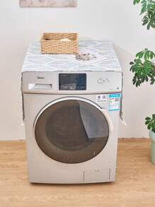 1/2 piezas Funda de tela moderna y minimalista de estilo nórdico para electrodomésticos, con estampado geométrico en forma de diamante en color azul, apta para decoración del hogar, microondas y electrodomésticos de cocina