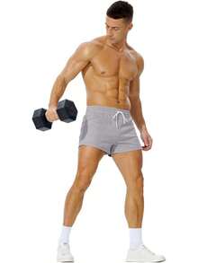 Mens Booty Shorts 3 Inch Inseam Athletic Workout Short Shorts For Men - Gray - View 6