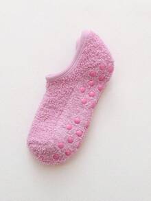 1/3/6 Pairs Women Fuzzy Non-Slip Loafer Socks, Soft Cozy Breathable Low-Cut House Socks - Multicolor - View 16