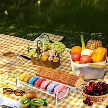 1/2/4pcs U+V Shape Transparent Tray - Acrylic Tray Stand For Cookies, Food Desserts And Fruits, European Style Food Display Stand, Snack Tray For Kitchen Or Restaurant, Perfect For Weddings, Birthdays And Parties, Cookie Display Stand, Cookie Stand