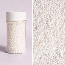 85g/3oz Bolas de perlas blancas para decoración de pasteles, para bodas, fiestas de cumpleaños, pasteles, caramelos, chocolates, galletas y decoración DIY