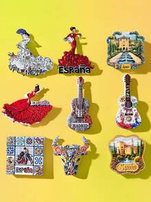 1pc Spain Souvenir 3D Alhambra Palace Magnetic Fridge Magnet, Creative Home Decorative Accessories - Multicolor - View 3
