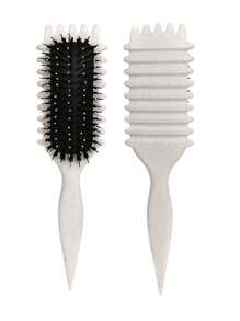 2025 New Pink Curling Brush With Wild Boar Bristles – Designed For All Hairstyles And Women's Curly Hair. No Pulling, No Tangles, Easy Detangling, Anti-Frizz And Smooth Finish. Creates Natural Curls Effortlessly – Your Go-To Styling Tool For Summer.