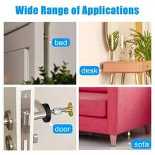 4 件装可调节金属家具腿垫、自粘式伸缩支撑墙稳定器、防震床架止动器 - 彩色 - 查看 9
