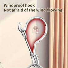 1个不锈钢晾衣架，带40个夹子，多功能悬挂式收纳架，可用于晾晒袜子、毛巾、胸罩、手套、婴儿衣服和其他室内/室外物品