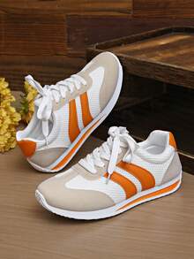 2025 春季新款时尚运动休闲运动鞋，女士透气系带低帮鞋