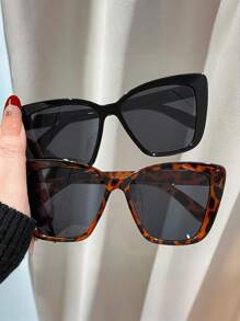 2 pares Óculos retrô estilo cat-eye com decoração de plástico em estilo boêmio, na moda, para homens e mulheres, para praia no verão, uso externo, viagens