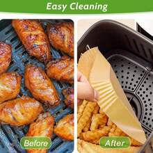 200pcs Of Extended Fryer Paper, 8.5/5.5in Air Fryer Paper, French Fry Pizza Chicken Wing Pad Paper, Air Fryer Food Basket Pad Paper, Kitchen Microwave Fryer Paper Pad Paper, Plate Decoration, Food Tray Pad Paper, Kitchen Accessories, Party, Party, Wedding Food Pad, Gift, 200/100/50pcs To Choose From - Multicolor - View 6
