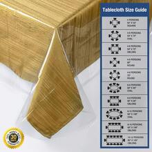 EstiloTendenciaElaine Karen Mantel De PláStico Transparente 100% Impermeable, Protector De Mesa De PláStico Transparente Para Mesa De Comedor, Vinilo Resistente, 60 X 84 Pulgadas, RectangularCalidad PremiumVersióN Mejorada - Rectangular - Ver 5