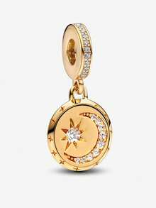 1 buc pandantiv la modă din argint 925 cu formă de pisoi, cu bile, potrivit pentru brățări, bijuterii DIY pentru femei