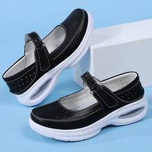 Giày casual đế mềm kiểu Âu và Mỹ, giày bầu đế mềm, giày công sở thoải mái, giày cho mẹ không gây mỏi chân, giày Mary Jane đế dày chống trượt thoáng khí cho hoạt động ngoài trời. - màu đen - Xem 8