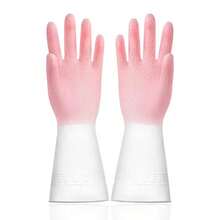 2 piezas de guirnaldas de limpieza de cocina de doble tono, guitarros resistentes al agua y antideslizantes, adecuados para lavar platos, ollas, ropa, frutas y verduras [S: ancho de palma de 6,5-8 cm, M: grosor de palmera de 8,1-9 cm]