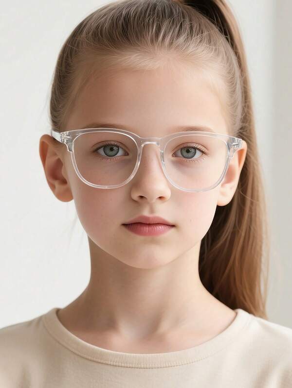 1 szt. Okulary przeciwsłoneczne dla nastolatków w wieku 14-16 lat, akrylowe, w kwadratowych oprawkach, modne, bez recepty, odpowiednie do codziennego użytku w szkole i do szkoły