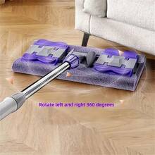 Extra Large 14" Professional Dust Mop Floor Cleaning System, Flat Mop Set With 2 Reusable Washable Pads - Microfiber Mops For Hardwood, Laminate, Tile Cleaning, Adjustable Telescopic Stainless Steel Handle With 360° Rotation, Self-Wringing Wet & Dry Clamp, Suitable For Cleaning Bedroom, Kitchen, Bathroom, Living Room And Walls - Multicolor - View 7