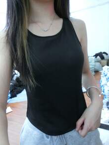 1 pieza Parte superior deportiva de yoga con soporte interno, de color sólido, con parte trasera bonita, de primavera y verano, para uso diario, con alta elasticidad, suave y transpirable, adecuada para correr, fitness, ciclismo y entrenamiento