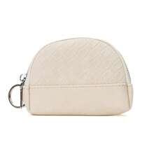 Bolsa Pequena de Moedas com Estampa Trançada em PU, Concha, Miniwallet de Alta Qualidade Delicada, Porta-chaves e Porta-moedas para Mulheres, Carteira de Dinheiro, Miniwallet, Carteira, Itens de Volta às Aulas, Carteira de Moedas