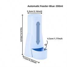 小型宠物自动喂食饮水机，大容量水瓶和食碗二合一设计，适合仓鼠、金毛熊、松鼠等小型宠物，有白色、粉色和蓝色可供选择