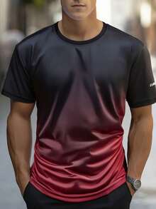 Herren Sportmode, hochelastisches, eng anliegendes Kurzarm-Rundhals-T-Shirt, schnelltrocknender Sporttop, geeignet für Sommer-Fitness, Training und Freizeitbekleidung, kühl und bequem, ideale Geschenkwahl - Verschiedenfarbig - Übersicht 6