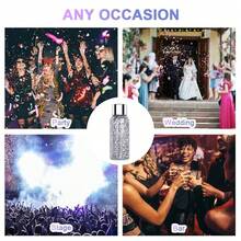 URAQT Body Glitter Gel, Chunky Glitter Gel, Chunky Body Lotion Glitter Liquid Eyeshadow, Mermaid Sequins Sparkling For Face Hair Lips Nails Makeup Cosmetics Festival (Gold) - 銀色 - 查看 7