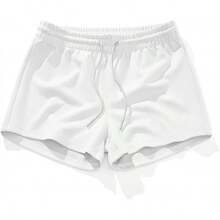 Mens Booty Shorts 3 Inch Inseam Athletic Workout Short Shorts For Men - White - View 1