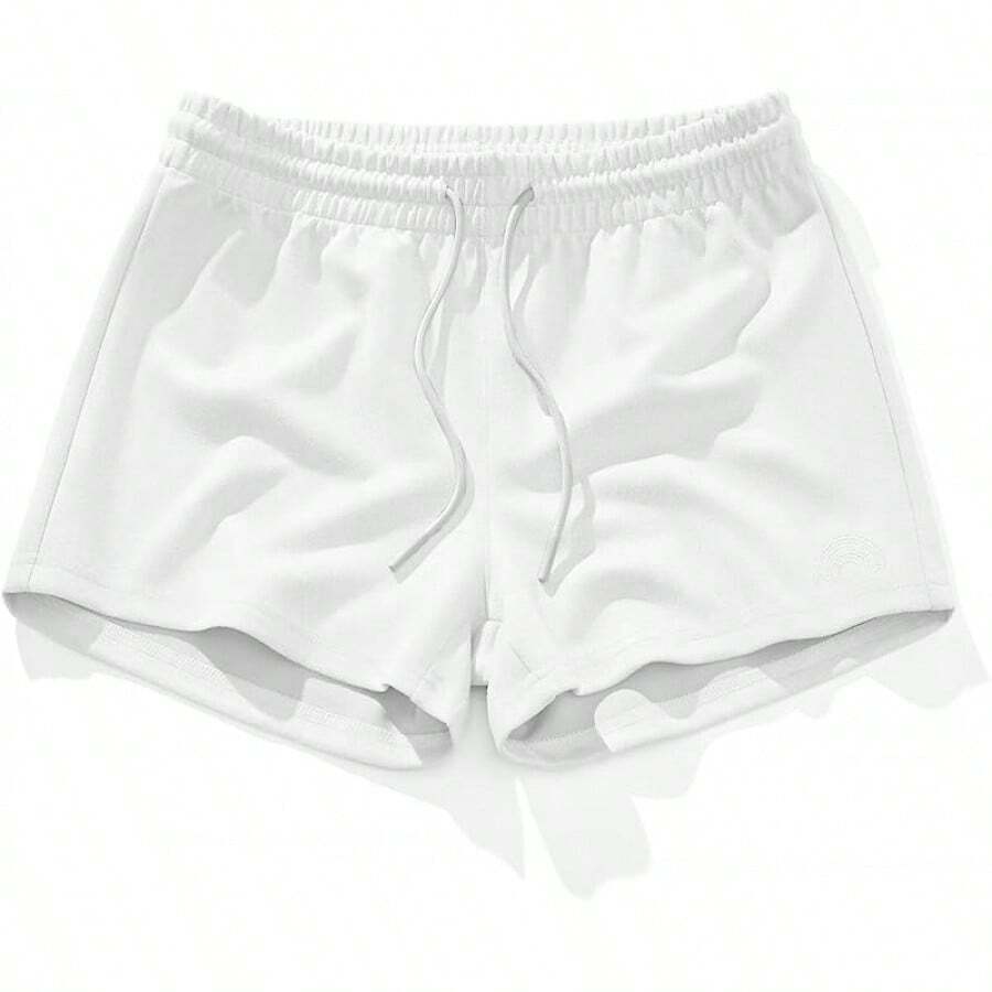 Mens Booty Shorts 3 Inch Inseam Athletic Workout Short Shorts For Men - White - View 1