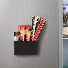 2 件双隔层磁性收纳盒，分区整理器，适用于小物品，磁性/可安装两用，桌面和墙壁整理必备，双分区分类存储，壁挂式节省空间，浴室和厨房方便取用