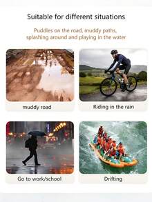 2 Stücke/Set Regenmantel + Wasserdichte Schuhüberzüge, dickerer Ganzkörper-Regenmantel für Erwachsene, unisex leicht tragbare Regenjacke, gerade geschnittene wasserdichte Schuhüberzüge, Schutz vor Staub und Regen