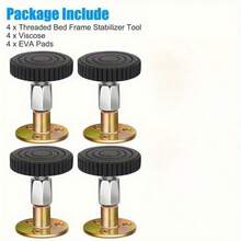 4 件装可调节金属家具腿垫、自粘式伸缩支撑墙稳定器、防震床架止动器 - 彩色 - 查看 6