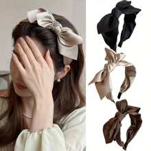 1pc Women Plain Wide Headband, Elegant Minimal, Suitable For Daily & Party Wear, Made Of Polyester, Hair Band, Hair Hoop