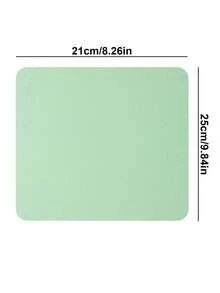 1pc Easy To Clean Waterproof Minimalist Solid Color Square Leather Mouse Pad, Single Piece/Not Random School Supplies, Back To School - Pink - View 2