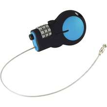 TSA Approved Padlock Bike Lock For Luggage + Travel Set Your Combo W 30in Retractable Steel Cable Blue One Size - Blue - View 1