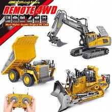 1pc Alloy Remote Control Engineering Excavator Toy, 2.4G RC Construction Vehicle, Rechargeable Realistic Dump Truck Digger Model, Gift For Boys - Multicolor - View 12