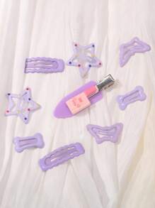 45 Stück/Pack Mehrfarbige Mini Schwein, Stern, Schmetterling Muster Haarclips geeignet für Frauen, Party & Streetwear, Y2K bunte Metall Süße Haarclips, Haarspangen, Klammern, Haarklammern, Haarspangen