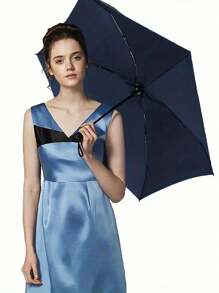 超轻小巧便携胶囊伞防紫外线伞迷你五折伞适用于学校、办公室、家居、旅行、返校用品