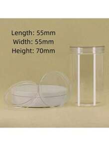 10/20 piezas Tarros de plástico transparentes con tapas, recipientes redondos para almacenamiento de slime, almacenamiento de artículos de manualidades DIY, almacenamiento de accesorios de joyería y muestras