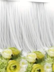 1 Pc 30ft/800cm Elegant White Voile Wedding Arch Curtain, Suitable For Ceremony And Reception Decor, Perfect For Wedding Arch, Engagement Ceremony And Holiday Decoration - Made Of Acetate Fiber, No Power Required